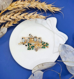 Брошь "Птицы"изделие из страз горного хрусталя.