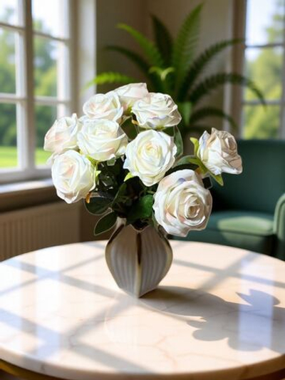 45 см Розы белые