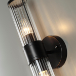 4944/2W DROPS ODL22 507 черный/прозрачный/стекло Настенный светильник с выкл. E14 1*40W IP44 KEPA