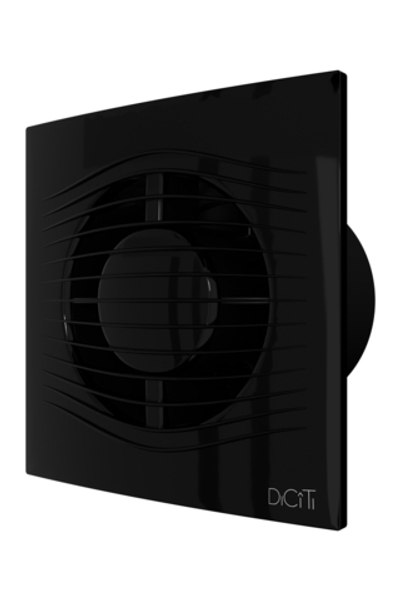 Вентилятор накладной SLIM D100 обр.клапан Obsidian DICITI
