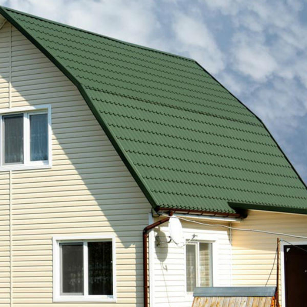 Металлочерепица Grand Line Kvinta Plus Velur X Ral 6005 резка