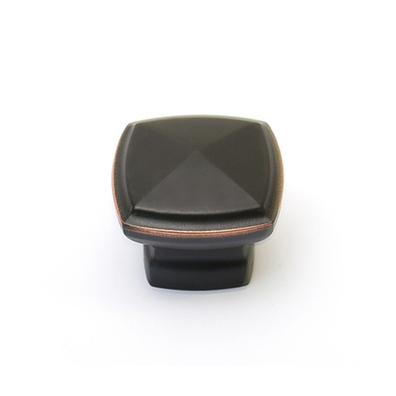 Ручка-кнопка FK1677 knob, черно-красная бронза матовая (60/300)