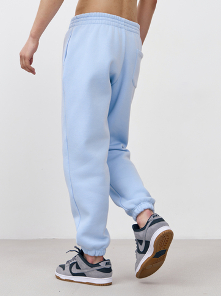 Брюки мужские с начесом "jogger fleece" (голубой)
