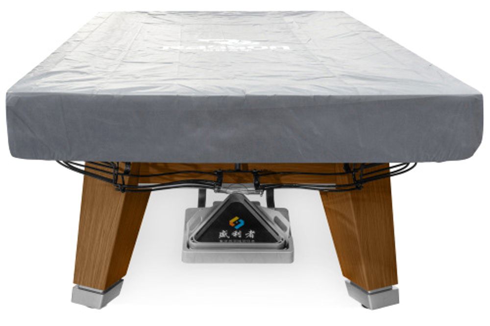 Покрывало для стола "Rasson" 8 ф (влагостойкое, серое, резинки на лузах)