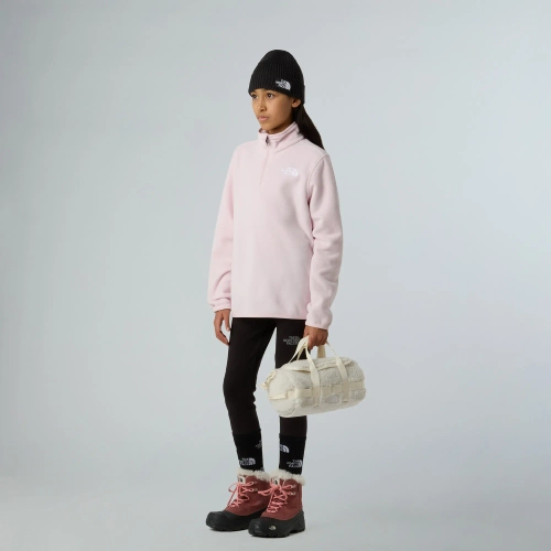 Детская флисовая кофта The North Face Teen Glacier 1/4 Zip розовая