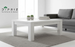 Журнальный столик, 120х74х47, Мэдисон, кофейный, для гостиной, деревянный, белый, Dipriz
