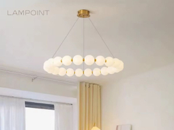 Люстра подвесная светильник светодиодный LED для кухни, гостиной, зала и детской, 60 см