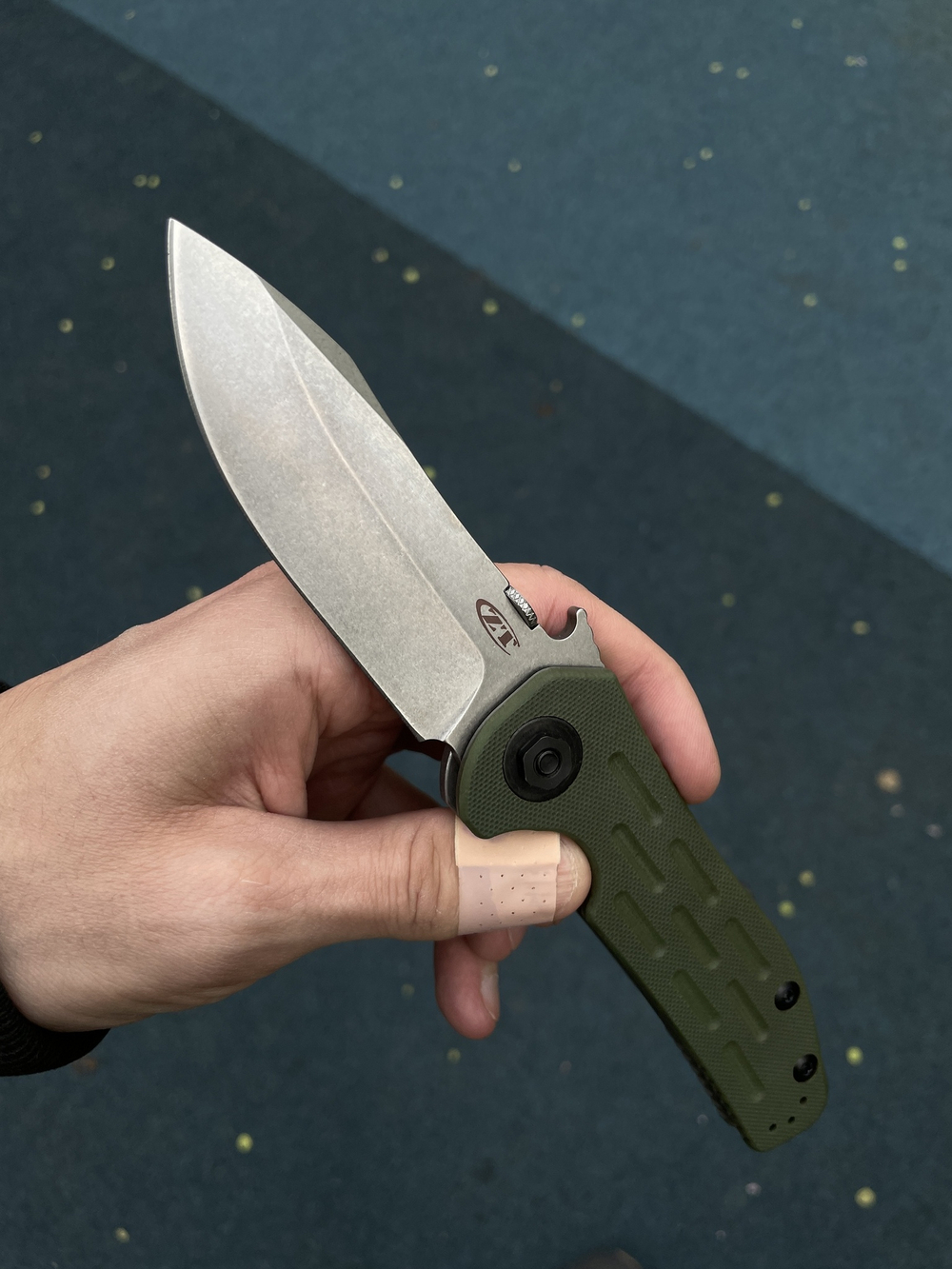 Нож Zero Tolerance 0630 Emerson OD GREEN - клинок стоунвош