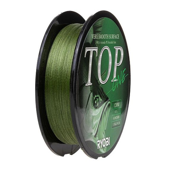 Шнур TOP PE4X-120M 0.3/d-0.092mm Dark green Ryobi