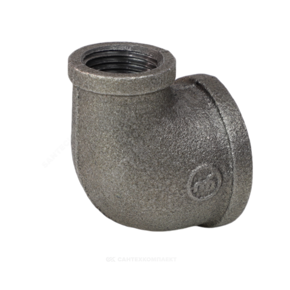 Угольник переходной чугун Ду 20х15 (3/4"х1/2") ВР/ВР Fittex PLUS