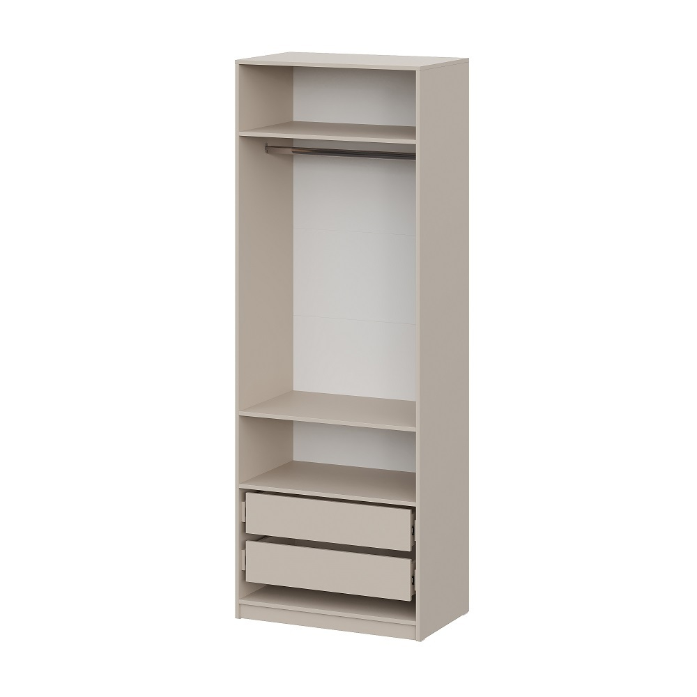 Шкаф распашной с наполнением (5 полок + 2 ящика) ШК 5 (800), Меланж