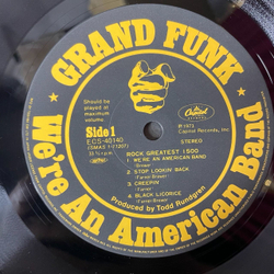 Винтажная виниловая пластинка LP Grand Funk Railroad We're An American Band (Japan 1979) (Obi)