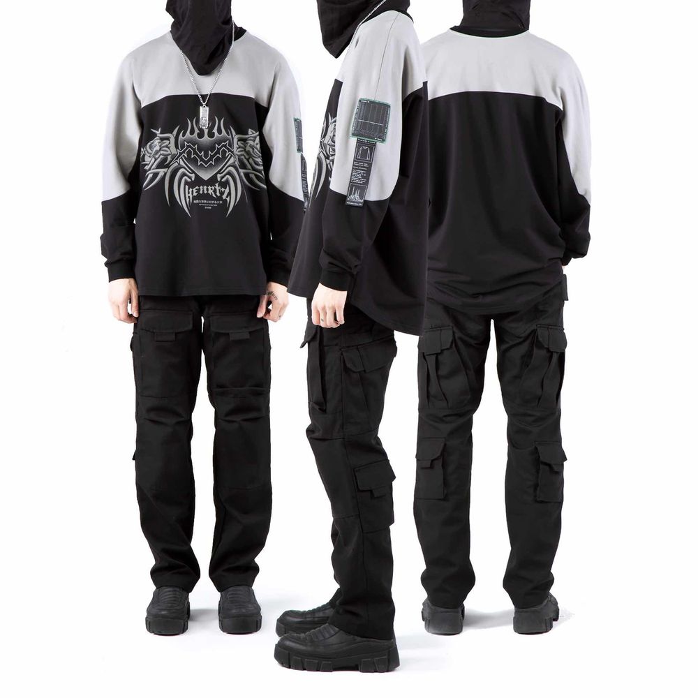 Лонгслив HEARTZ Facility Worker Черно-Серый