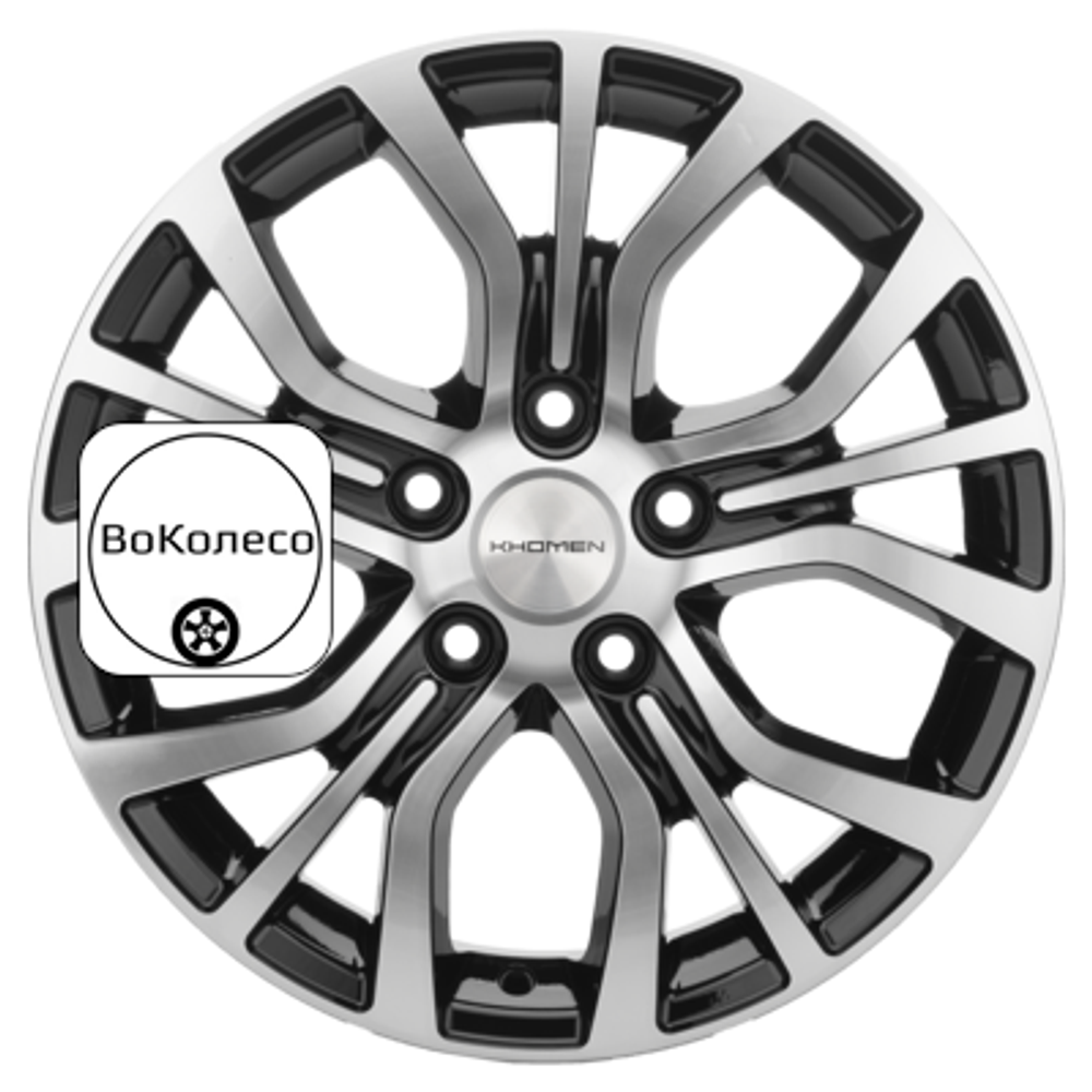 6,5x16/5x114,3 ET45 D67,1 KHW1608 (Huyndai/Mazda) Black-FP Khomen Wheels
