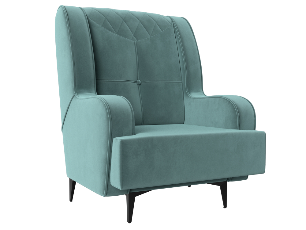 Кресло Неаполь, Бирюзовый, Велюр, 111951