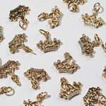 Подвеска "Корона", 11*12,5мм, фианиты, позолота