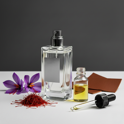 Композиция "Шафран и кожа"