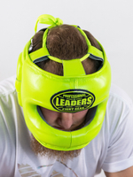 Шлем боксерский LEADERS с бамперной защитой GN (салатовый)