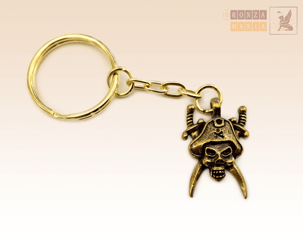 брелок Пират - Череп в треуголке