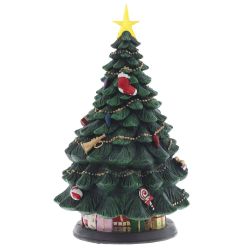 GAEM Фигур декор в стекл шаре "Елка и Снеговик" (подсв,муз, вьюга, AAх3 н/п), D 10 см, L19,5 W19,5 H35 см