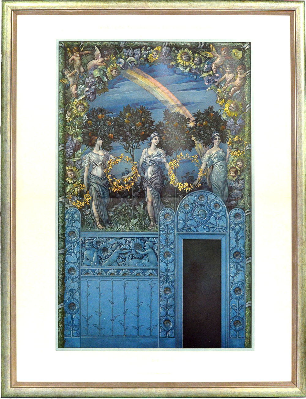 Седер Антон (Anton Seder) «Три грации». Хромолитография. 1897 г.