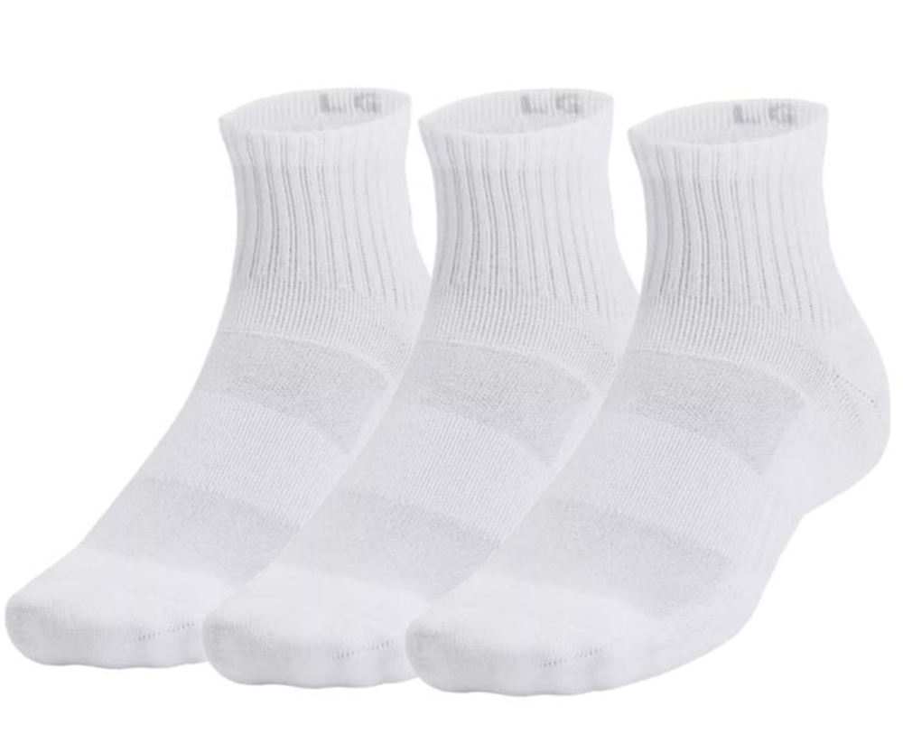 Теннисные носки Under Armour Training Cotton Quarter-Crew 3P - white
