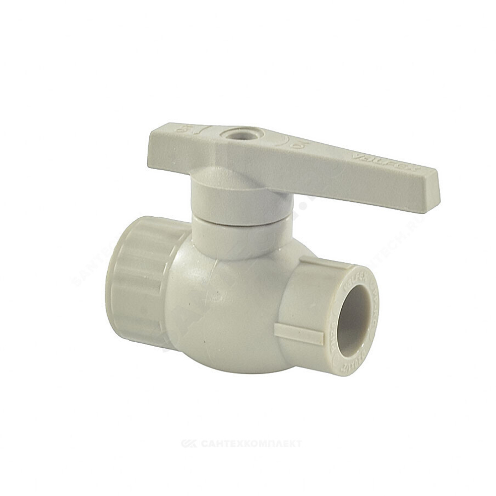 Кран шаровой PP-R серый Дн 20х1/2" ВР VALFEX 10142012Г