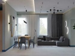 Потолочный теневой карниз Gips черный матовый, 3000x43,8x44,1 мм