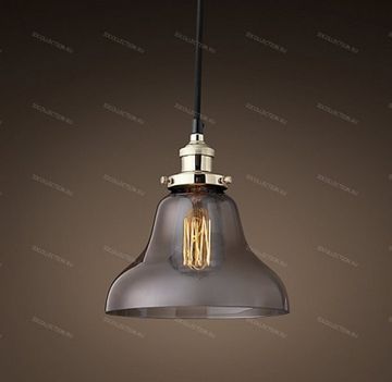 replica  20TH C. FACTORY FILAMENT SMOKE GLASS BOULANGERIE Restoration Hardware