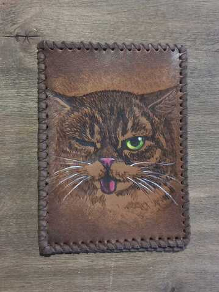 Обложка для паспорта "Подмигивающий кот"