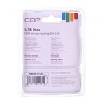 USB Hub разветвитель CBR CH-130, 4 порта USB 2.0, 012488 Черный