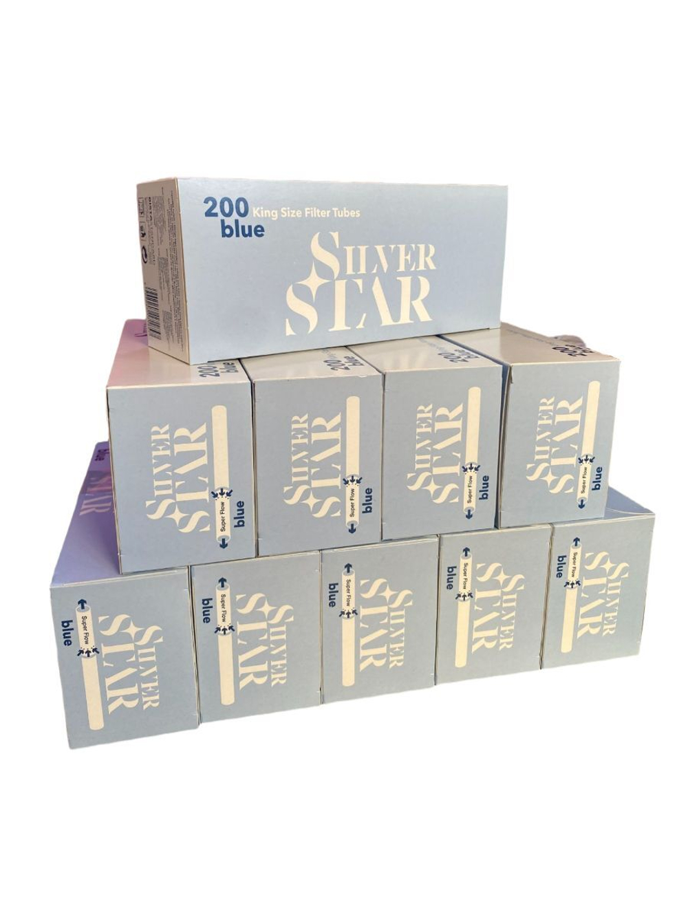 Гильзы для сигарет "Silver Star" KS Blue Super Flow 8.1/15мм 10х200 шт (Комплект)