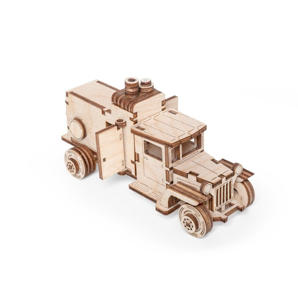 Грузовичок ЛТ Компрессор от Lemmo - Деревянный конструктор, сборная модель, для детей