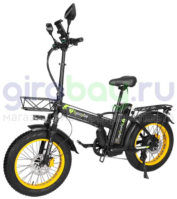 Электровелосипед Syccyba F10 Pro (48V/20Ah) - Жёлтый обод фото №1
