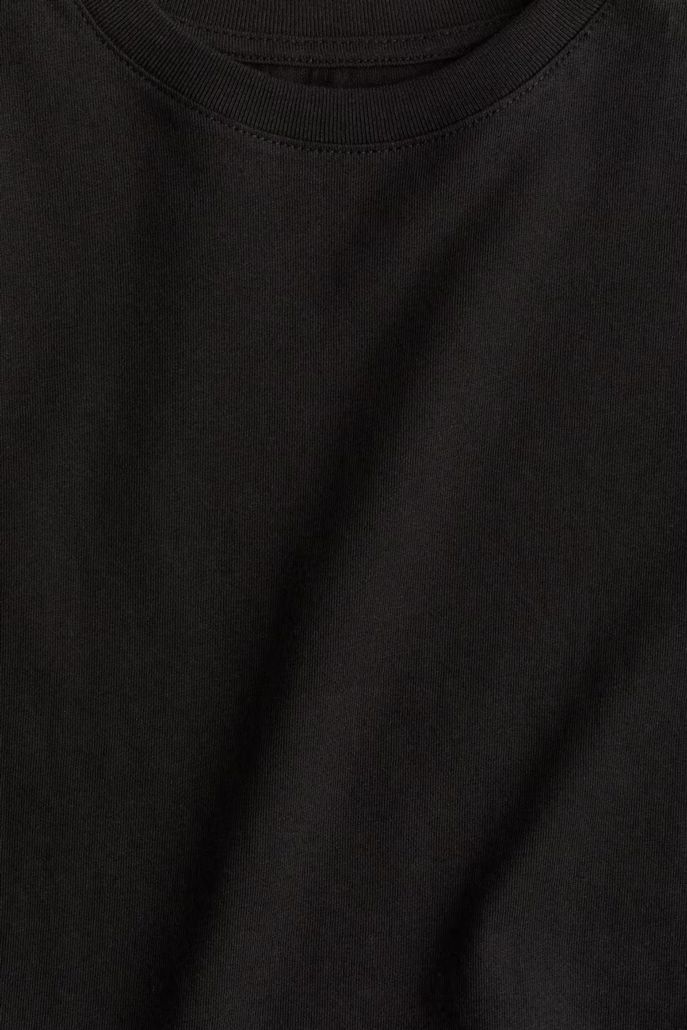 H&M Однотонная футболка, черный