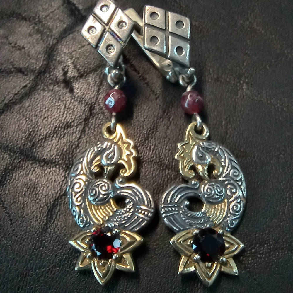 Серьги "Курочка Ряба".