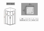 Душевой уголок Black&White Stellar Wind 8729090 Black 90х90 стекло прозрачное/профиль черный матовый