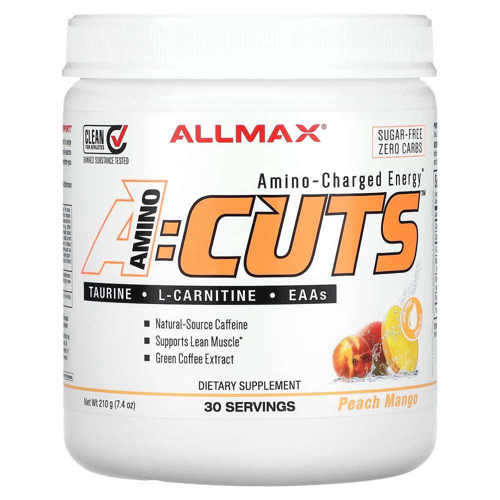ALLMAX, ACUTS™, аминокислотная добавка, со вкусом персика и манго, 210 г (7,4 унции)