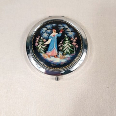 Ручное зеркало "Снегурочка"  (худ. роспись Палех)