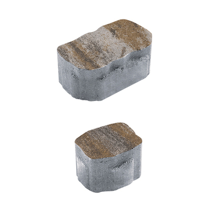 Тротуарная плитка Арена - Листопад гладкий Песчаник, комплект из 2 видов плит