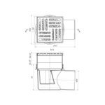 110 трап с горизон. спуском, рег решетка 150х150 нерж СУХОЙ АНИ пласт ТQ1612