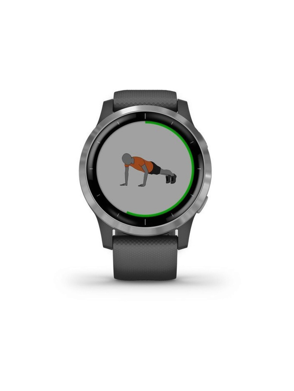 Garmin Vivoactive 4 серые с серебристым безелем мультиспортивные часы (010-02174-03)