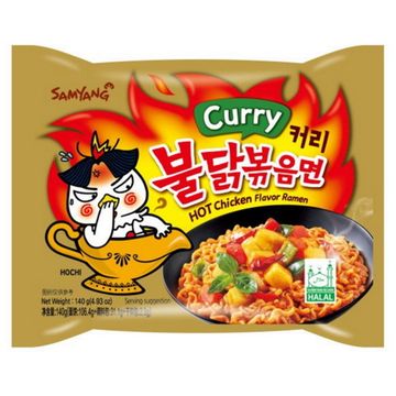 Лапша Samyang "ХОТ ЧИКЕН КАРРИ РАМЕН" острая со вкусом курицы в соусе карри 140 гр