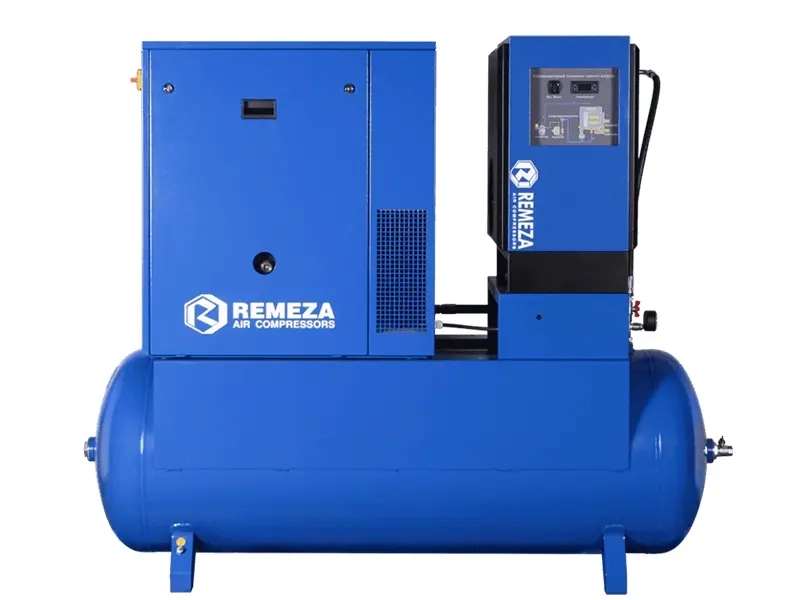 Винтовой компрессор Remeza ВК7E-10-500Д на ресивере 500л с осушителем