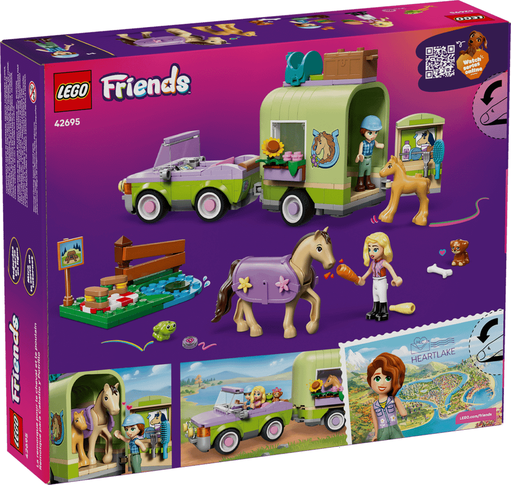 Конструктор LEGO Friends 42695 Horse & Baby Foal Trailer