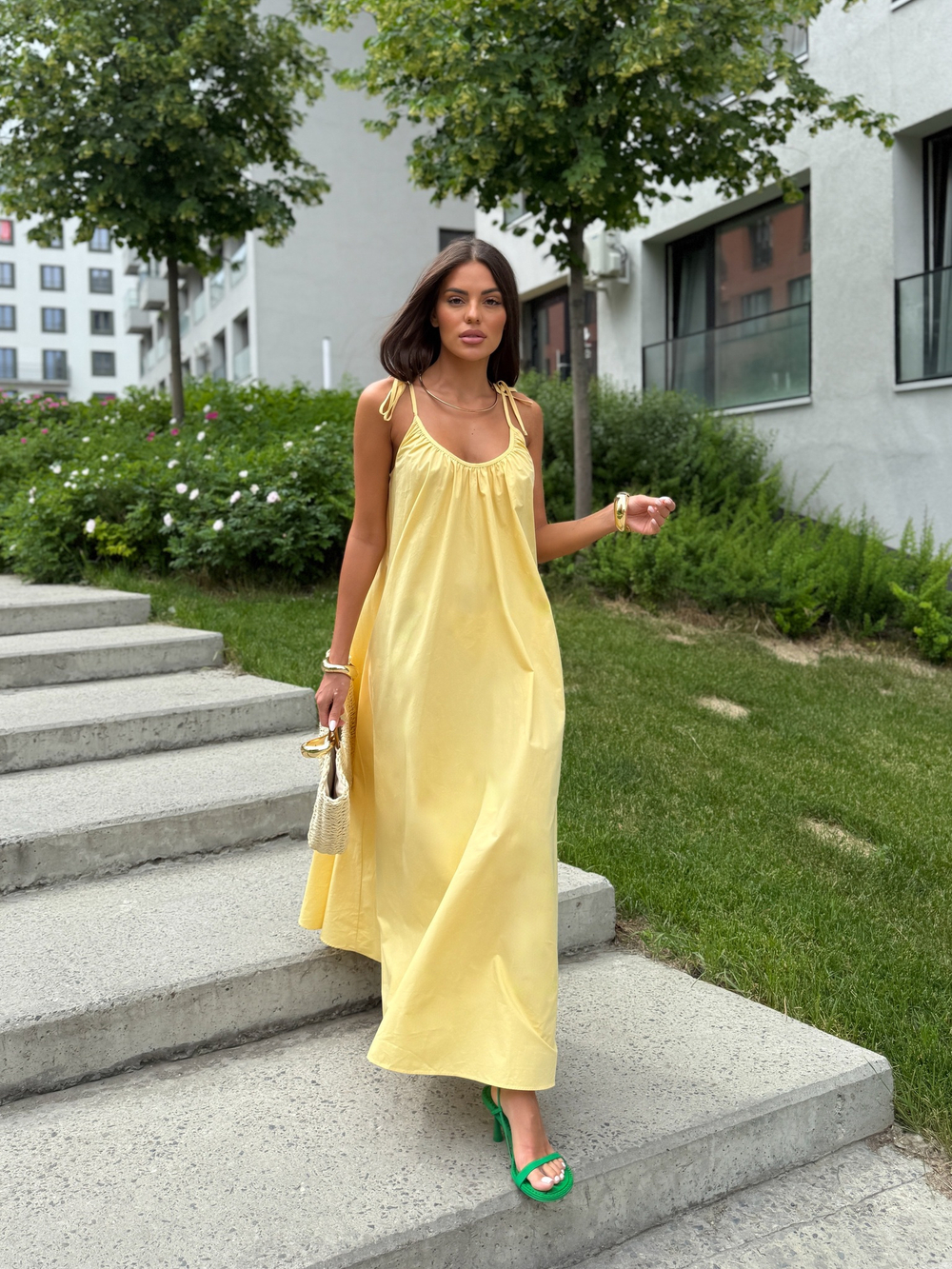 Сарафан в длине макси из хлопка