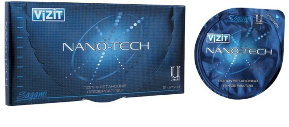 Презервативы VIZIT NANO-TECH полиуретановые, (2 шт.)
