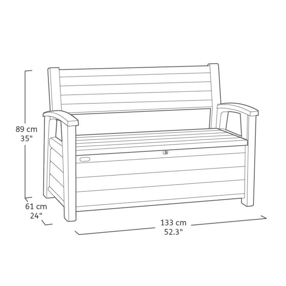 Скамья - сундук Хадсон (Hudson storage bench) 227 л. коричневый