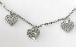 Ювелирный браслет из серебра с фианитами