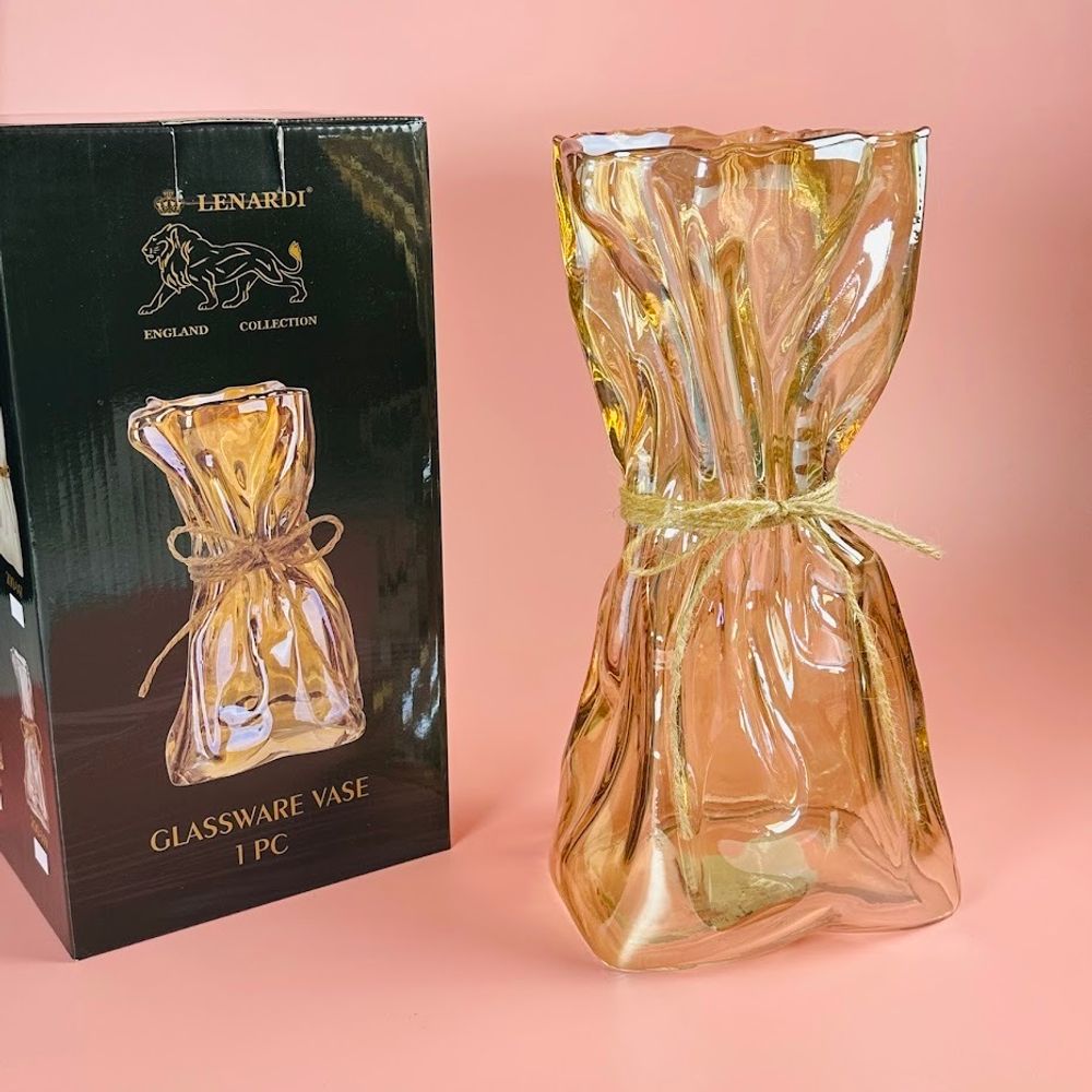 Lenardi 200-148 Декоративная ваза для цветов 30см в под.уп.(х6)Стекло